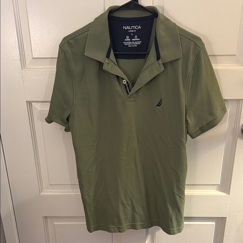 Nautica Men's Olive Polo Shirt